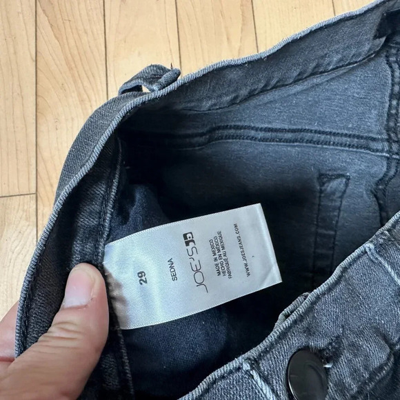 JOE'S Sedna Black Denim Coated Jeans Size 29 High Rise Straight Leg - Picture 9 of 12